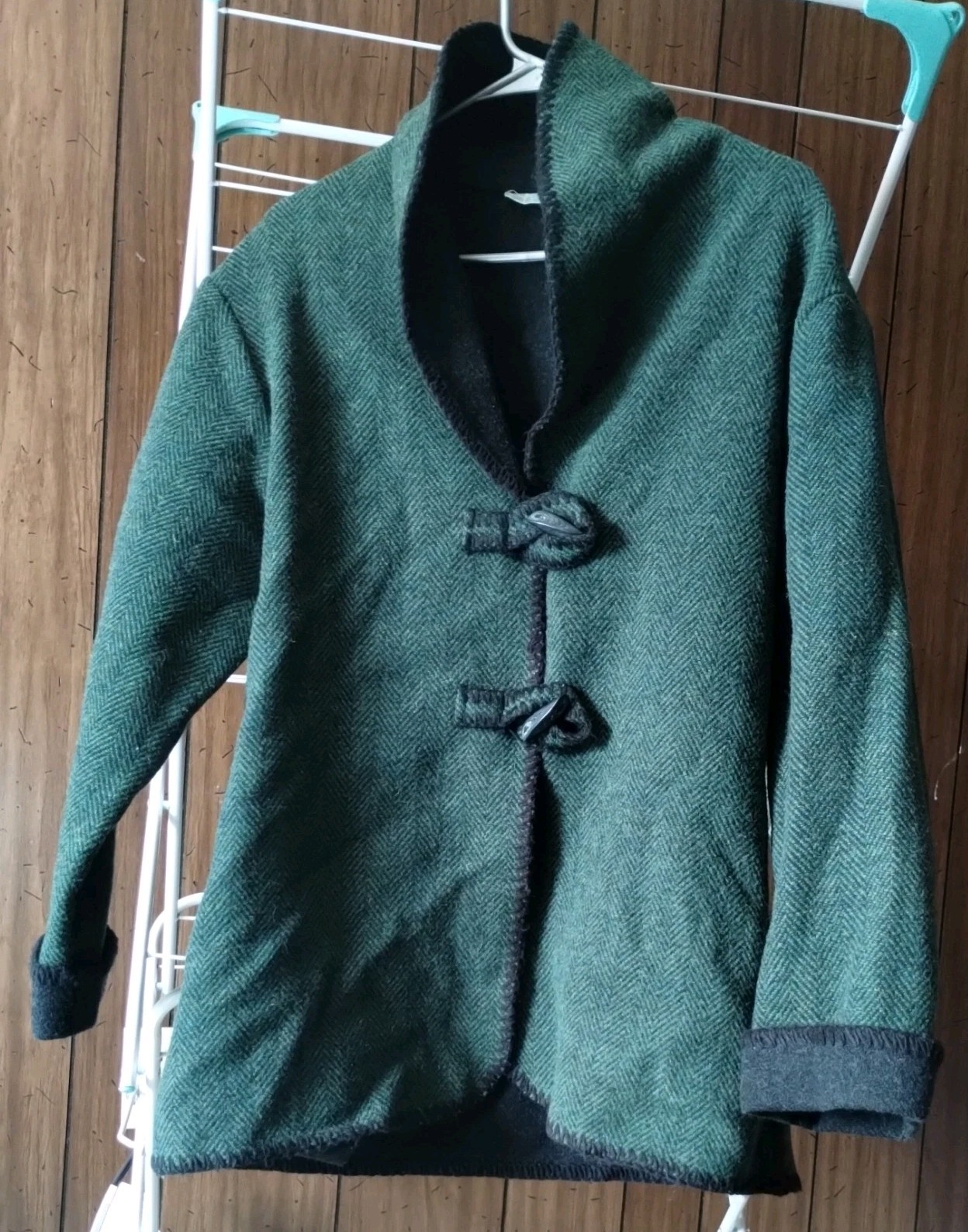 Marsh Landing Coat Wool Jacket Toggle Herringbone… - image 5