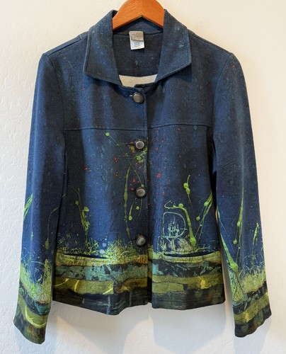 Simply Art by Dolcezza LARGE Women's Art To Wear Abstract Oil Painting Jacket