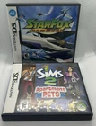 2 Nintendo DS Games Star Fox Command & The sims 2 Apartment Pets w/ Manuals