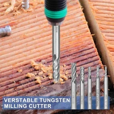 5PCS 4-Flute End Mill Bits High Speed Steel Milling Cutter Router Bits MEXZ