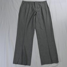Express 32 x 32 Gray Stripe Producer Relaxed Dress Pants