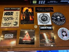 Rock  n  roll and miscellaneous stickers Lot of 10 very cool Free Flag Sticker