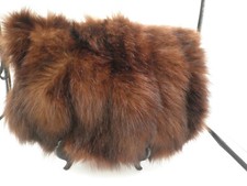 Mink Muff Purse 1940 silk lining