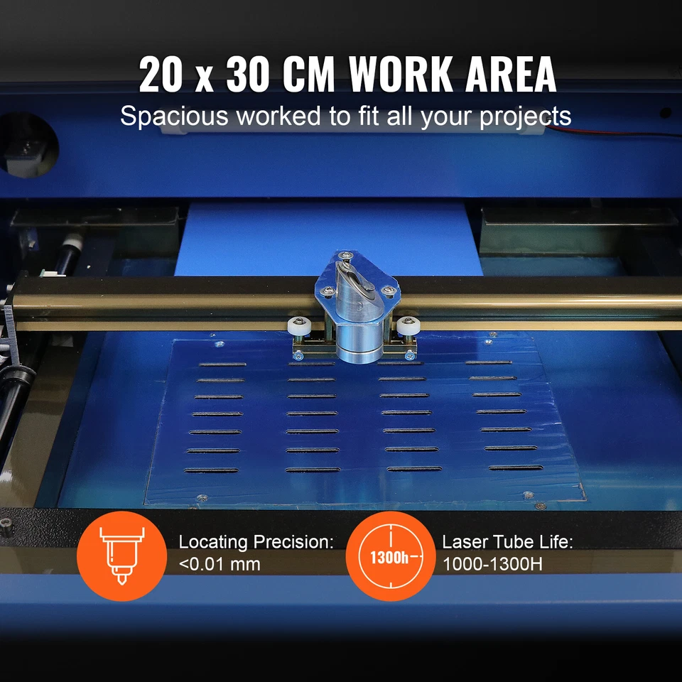 VEVOR K40 CO2 Laser Engraver 40W Engraving Cutter Cutting Machine Desktop 8X12" - Image 4 of 4