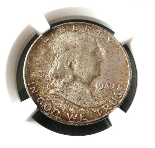 1949-S Franklin Silver Half Dollar Certified NGC MS66 FBL Mint Set Toning