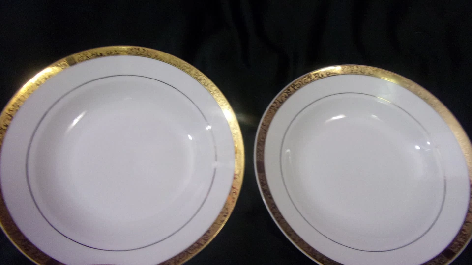 [Juego de 4] SANGO Deville 8463 borde dorado 8" sopa/ensaladeras - Foto 3 de 4