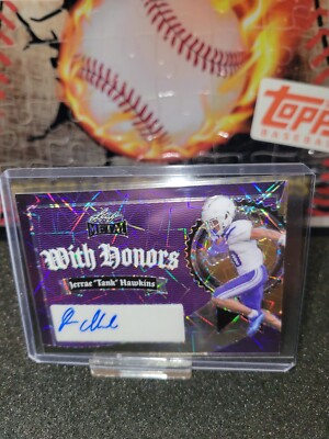 2024 Jerrae ''Tank'' Hawkins Leaf Metal With Honors Purple Auto #4/4