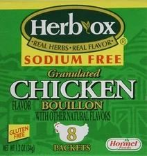 Herb-Ox Bouillon Chicken Instant Broth and Seasoning, 1.2 Ounce, 8 Packets