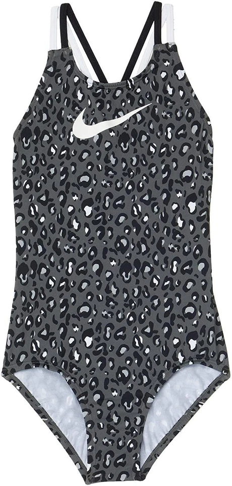 Nike 275621 Niña Cheetah Spiderback Una Pieza, Negro LG (14 Big Kid) Foto 4 de 4