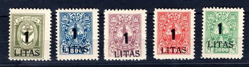Memel 201/5 Pfi Variety ** MNH Mint Bpp 500 eur (K3951