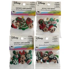 Dress It Up Mickey Minnie Mouse Goofy Christmas Buttons Disney Cute YOU CHOOSE