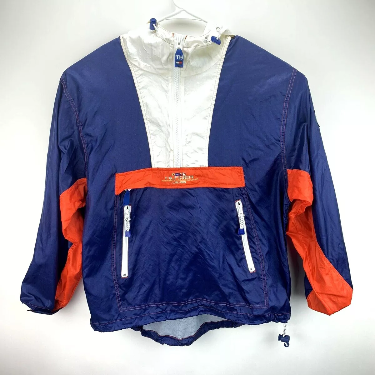 Vintage Hilfiger Sailing Gear Windbreaker Jacket Size M Medium Half | eBay