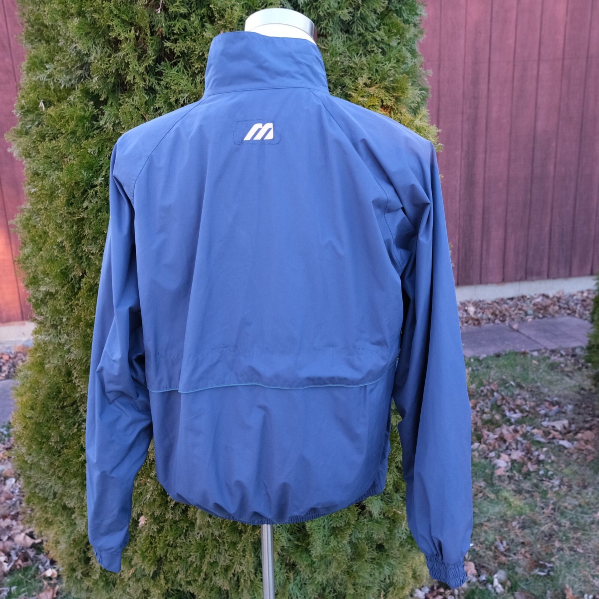 Mizuno Pro フルジップジャケット 青 Vintage 90's Mizuno Performance Wear Full Zip Windbreaker