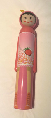 DOLL UMBRELLA Pink Folding w Hard Case Girl Japan Lady High Quality NIB Rain Sun
