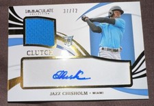 2021 Panini Immaculate Clutch Jazz Chisholm Jersey RC Auto RPA /72 Rookie Card