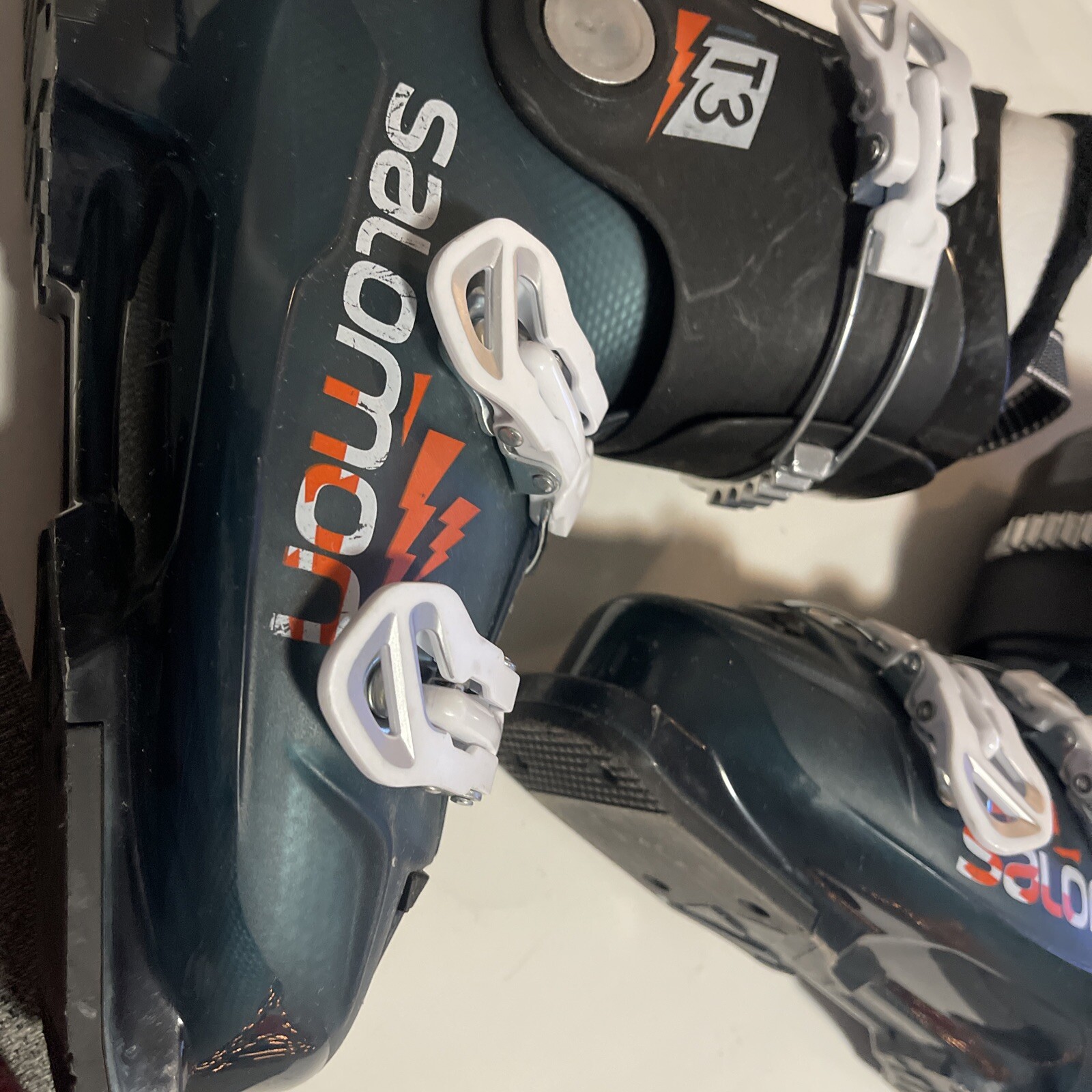 Scarponi da sci Salomon T3 mondo taglia 25 25 5 USA taglia 7 7 5 colore verde