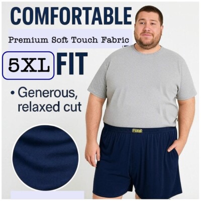 Boxer 5XL Man Plus Size Comfortable Breathable Soft Stretchy Waist 40''-60  Male