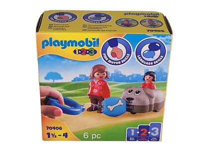 PLAYMOBIL 1.2.3 70406 Mein Schiebehund, Ab 1,5 bis 4 Jahre Mehrfarbig Ab 18 Mona