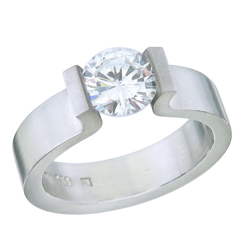 Niessing solitaire ring tension ring system open-… - image 1