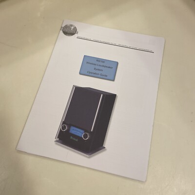 McIntosh RS100 Wireless Loudspeaker System Operation Guide Manual