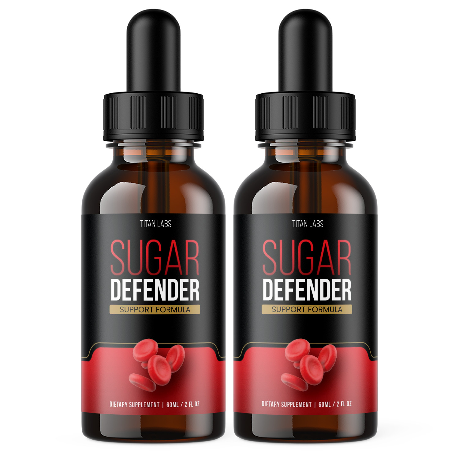 (2 Pack) Sugar Defender - Blood Sugar Support Supplement (4oz Each)