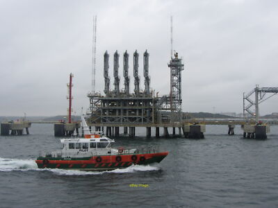 Photo 6x4 Milford Haven oil jetty and pilot vessel Picton  c2012