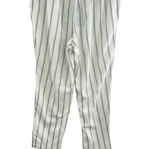 Vero Moda Women's XL Vmanna Milo Citrus Ancle Pant Linen Blend Stripe Trouser - Picture 7 of 14