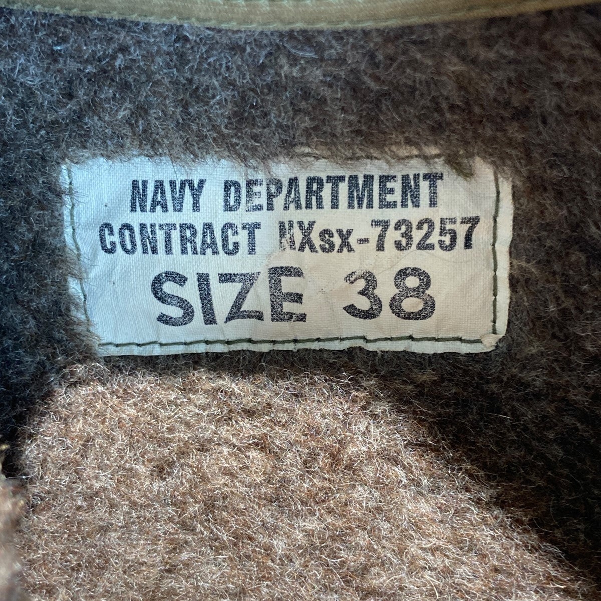 1940s U.S. NAVY N-1 Deck Jacket Olive Green Size 38 image 7
