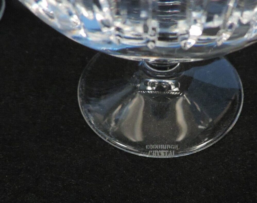 pair EDINBURGH CRYSTAL BRANDY SNIFTERS mint (Clova? Brodie?) eBay