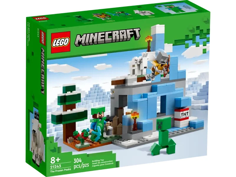 Lego The Frozen Peaks 21243 Minecraft Minifigure Building Set