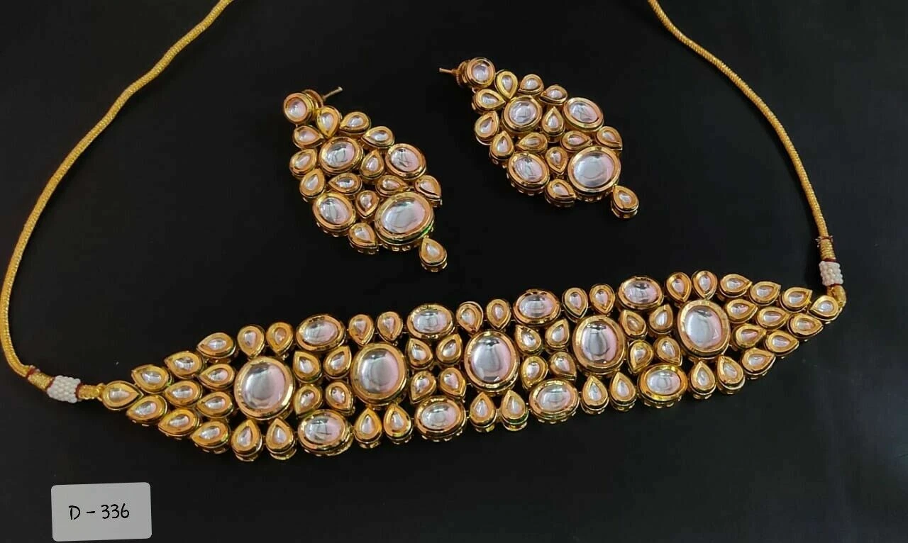 VETEMENTS Collana Kundan girocollo tono oro indiano alta qualità gioielli moda