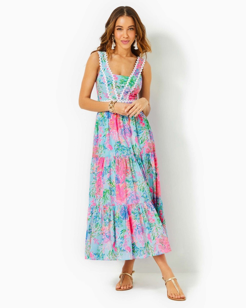 knee length dresses for ladies Girls Mini Pollie Midi Dress – The Island Cabana main image 1