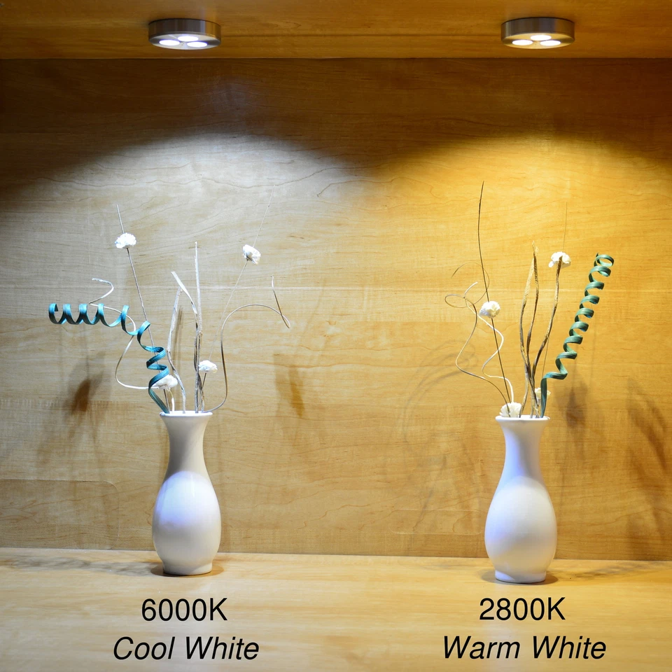 ABI 3W LED Puck Lights Elegant Machined Aluminum for Kitchen Bookcase Showcase - Image 4 of 4