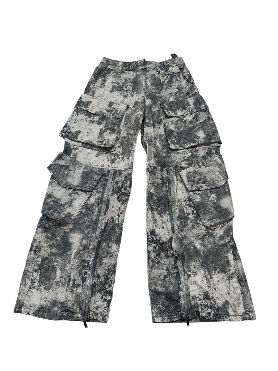 Zara Cargo Pants Womens S Wide Leg High Rise Streetwear Zara Cargo Pants Womens S Wide Leg High Rise Streetwear