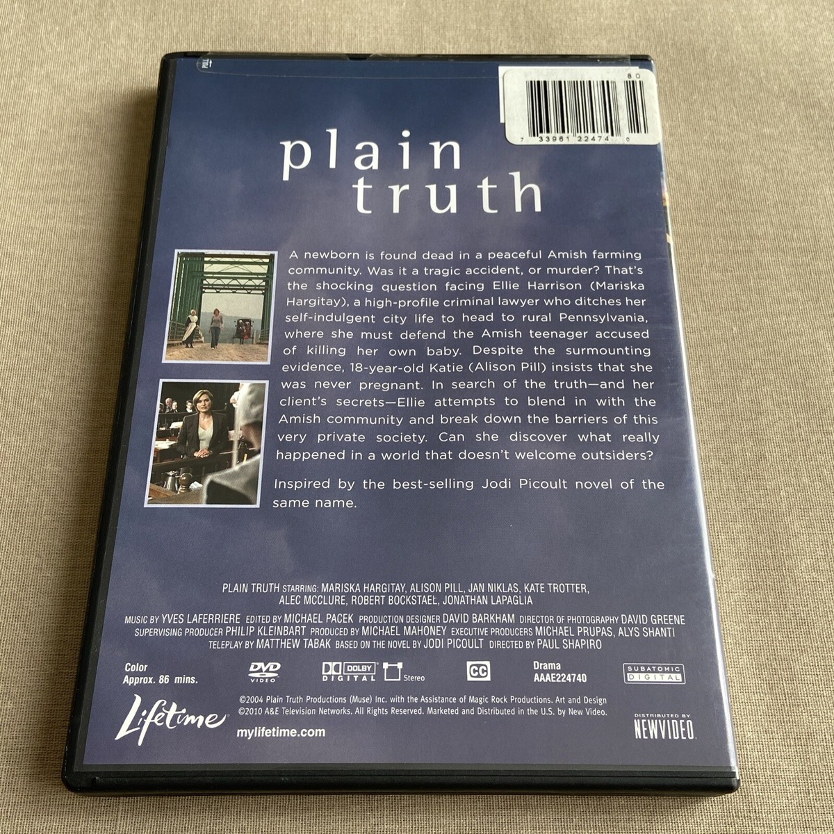 The Plain Truth (DVD 2010) Lifetime Murder Mystery Mariska