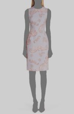 $1475 Versace Collection Women's Purple Freize Print Cady Sheath Dress Size 2