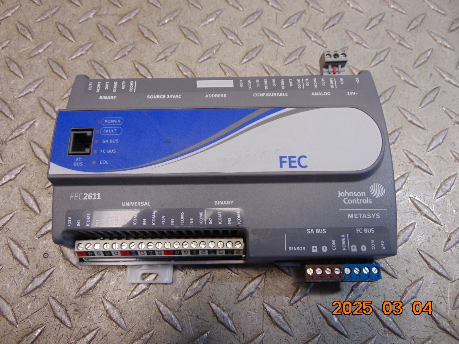 JOHNSON CONTROLS MS-FEC2611-0 CONTROLLER