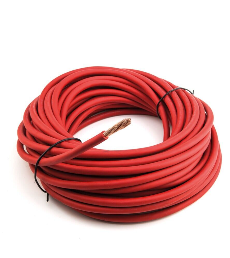 1 MT CAVO BATTERIA UNIPOLARE ROSSO FLESSIBILE - USO MARINO ESTERNO PVC DA 35MMQ