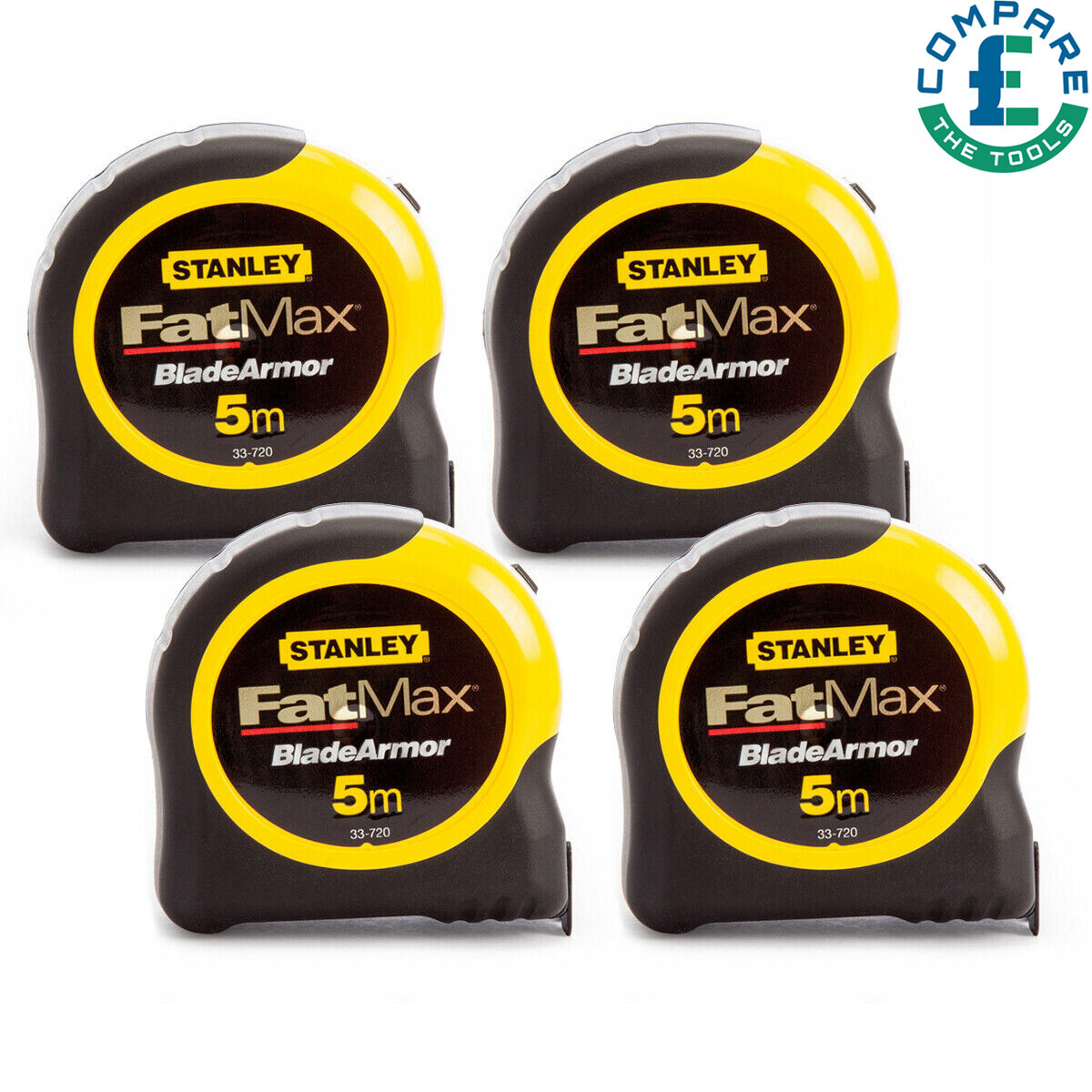 Stanley STA033720 Fatmax Armor Metric 5m Tape Pack of 4
