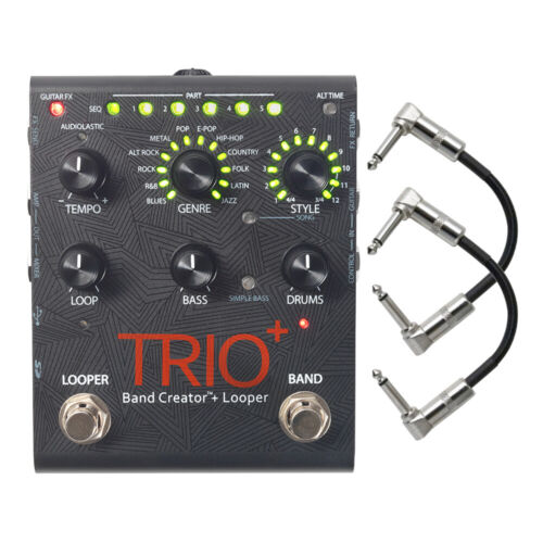 DigiTech Trio+ Plus Band Creator and Looper Guitar Effects Pedal & Patch Cables - Picture 1 of 1