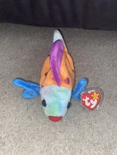 Lips The Fish Ty Beanie Baby Rare Look Retired W/ Errors