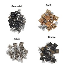 7-12mm Pyramid Studs with Back Pins and Fixing Hand Tool for Leather Coat Jacket