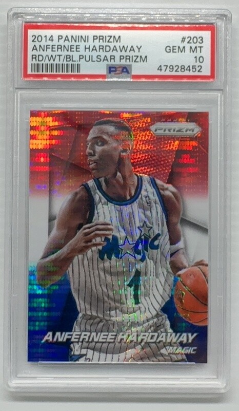 2014-15 Prizm Anfernee Hardaway Red White Blue Prizm #203 PSA 10 GEM MINT