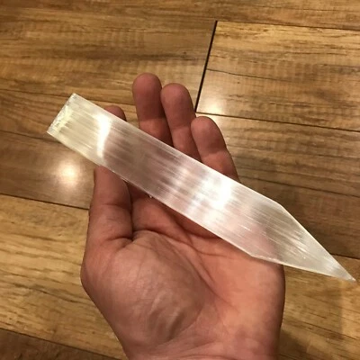 Very Large Selenite Polished Flat Point Stick/Log - (1) Very Nice Specimen!