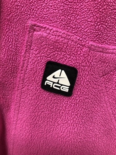 Hype Nike ACG Fleece Zip Hoodie Unisex Size M Pink Color Streetwear - Picture 9 of 16