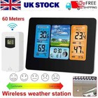 Wireless Weather Station Clock Indoor Outdoor Digital Thermometer Temperature.