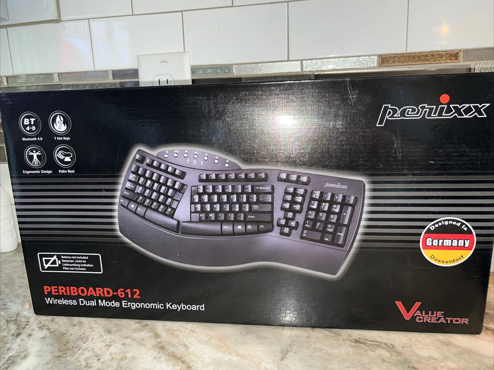 Perixx 11354 Ergonomic Keyboard - Black - Image 2 of 3