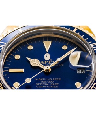 A BATHING APE Watch CLASSIC TYPE 1 BAPEX M stainless steel band 
