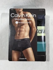 Calvin Klein Men's Microfiber Stretch Multi Low Rise Trunk (3 Pack) Size XL NWB