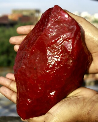 Big Size Earth Mined 11620Ct/2.324Kg Uncut Haling Pigeon Blood Red Ruby Gemstone